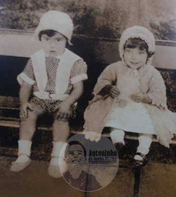 Antoninho da Rocha Marmo com 3 anos e Leonor Rocha Ferreria sua prima
